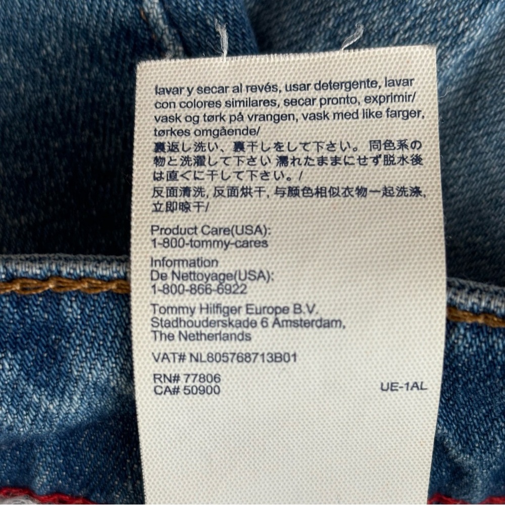 Tommy Hilfiger High Rise Straight Ankle Two Tone Released Hem‎ Jeans - size 2 - Picture 15 of 15